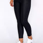 Black Snake Skin Fleece Lined Leggings