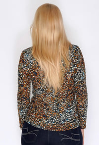 Peacock Print Top