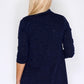 Navy Open Knit Cardigan-1