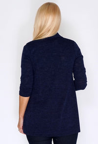 Navy Open Knit Cardigan-1