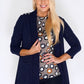 Navy Open Knit Cardigan-1