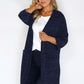 Navy Open Knit Cardigan