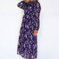 Zapara Purple Flowing Midi Dress