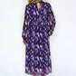 Zapara Purple Flowing Midi Dress