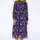 Zapara Purple Flowing Midi Dress