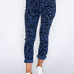 Dark Blue Worn Leopard Joggers