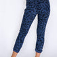 Dark Blue Worn Leopard Joggers