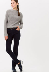 Brax Navy Mary Jeans in Short Leg