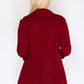 Sophie B Red Knit Open Cardigan with Button Shoulder