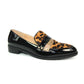 Lunar Black Loafer with Ocelot Print