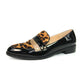 Lunar Black Loafer with Ocelot Print