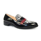 Lunar Black Loafer with Zebra Print