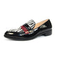 Lunar Black Loafer with Zebra Print