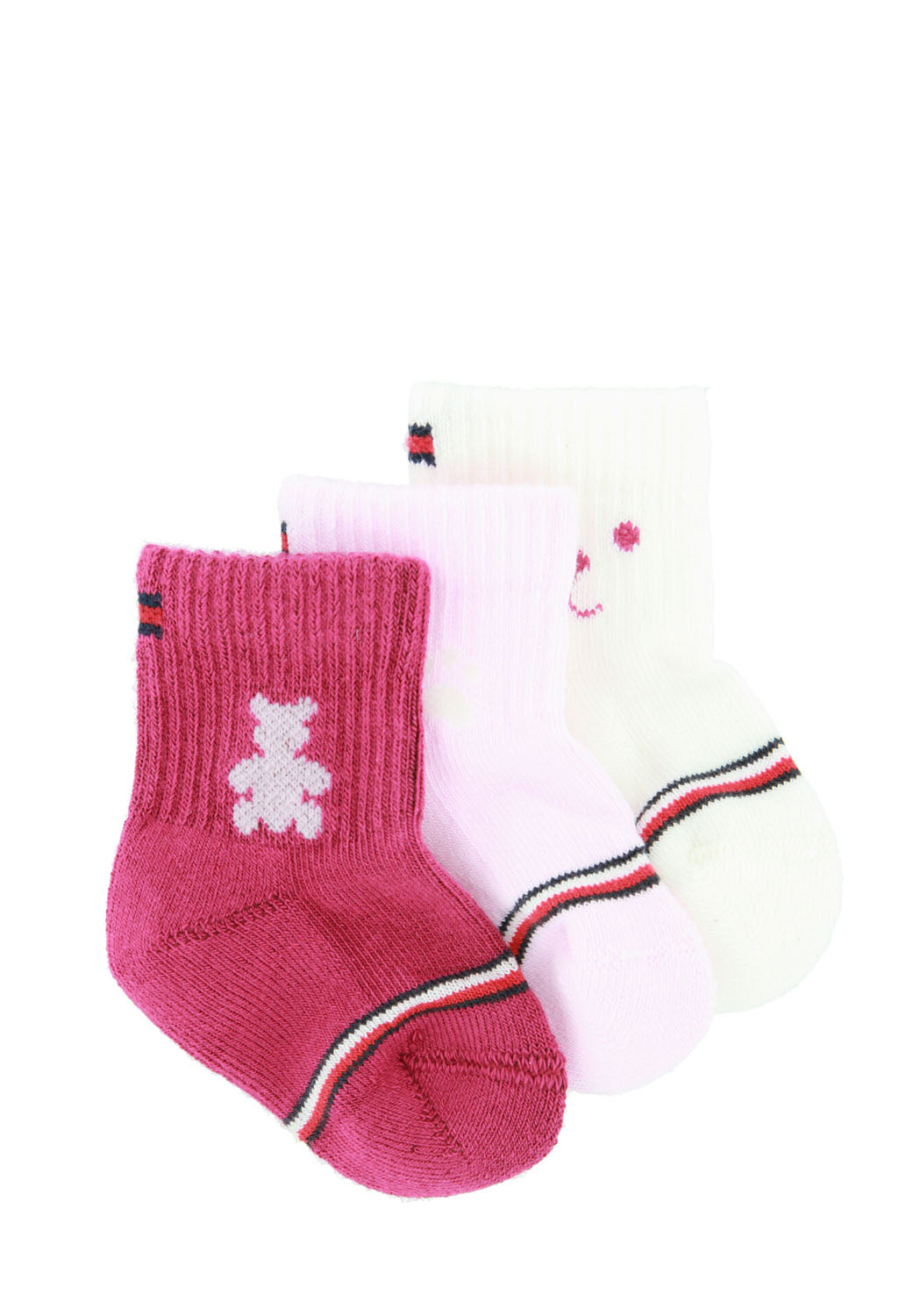 3-Pack New Born Teddy Pink Socks Gift Set