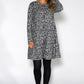 Grey Mini Leopard Print Knit Dress