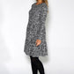 Grey Mini Leopard Print Knit Dress