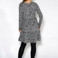 Grey Mini Leopard Print Knit Dress