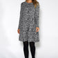 Grey Mini Leopard Print Knit Dress