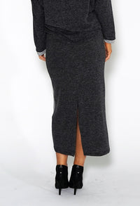 Lux Lounge Grey Knit Skirt