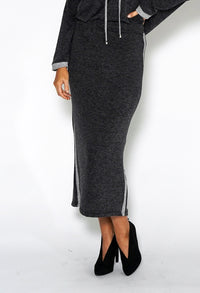 Lux Lounge Grey Knit Skirt