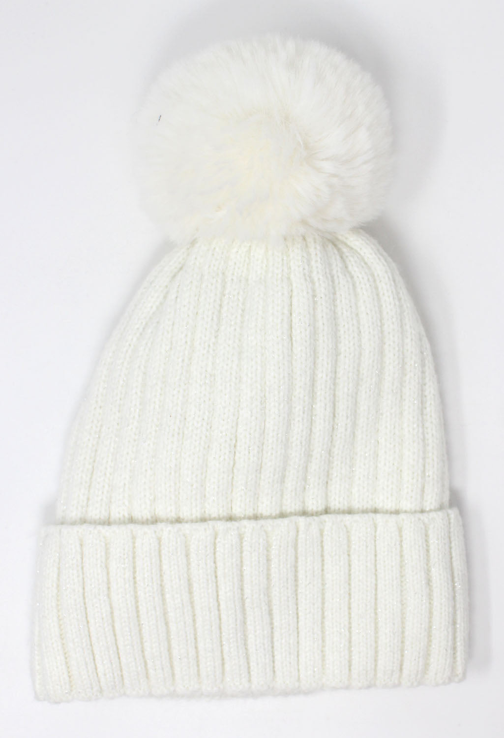 Off White Bobble Hat