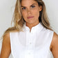 White Pleated Bib Collar-1