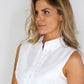 White Pleated Bib Collar-1