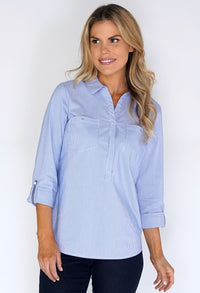 Blue Fine Stripe Shirt