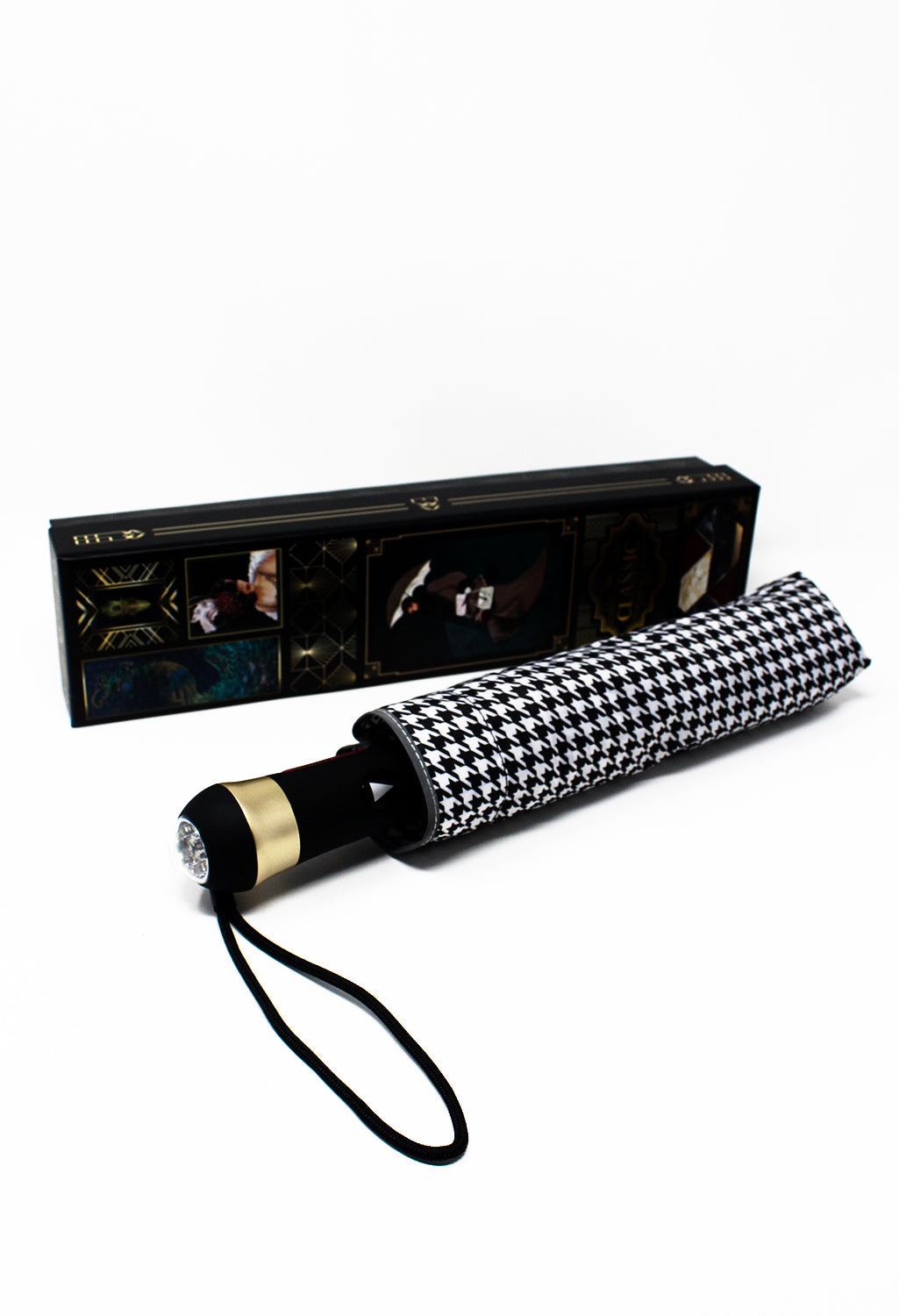 Hounds Tooth LED Torch Umbrella