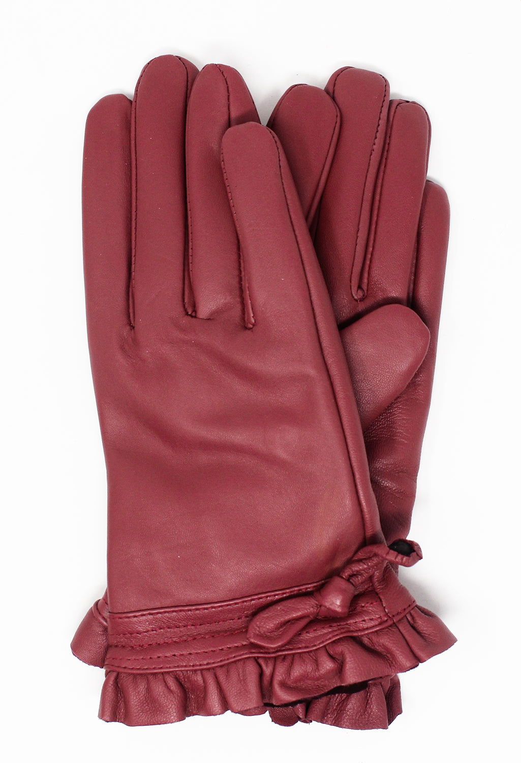 Dusty Pink Genuine Leather Gloves