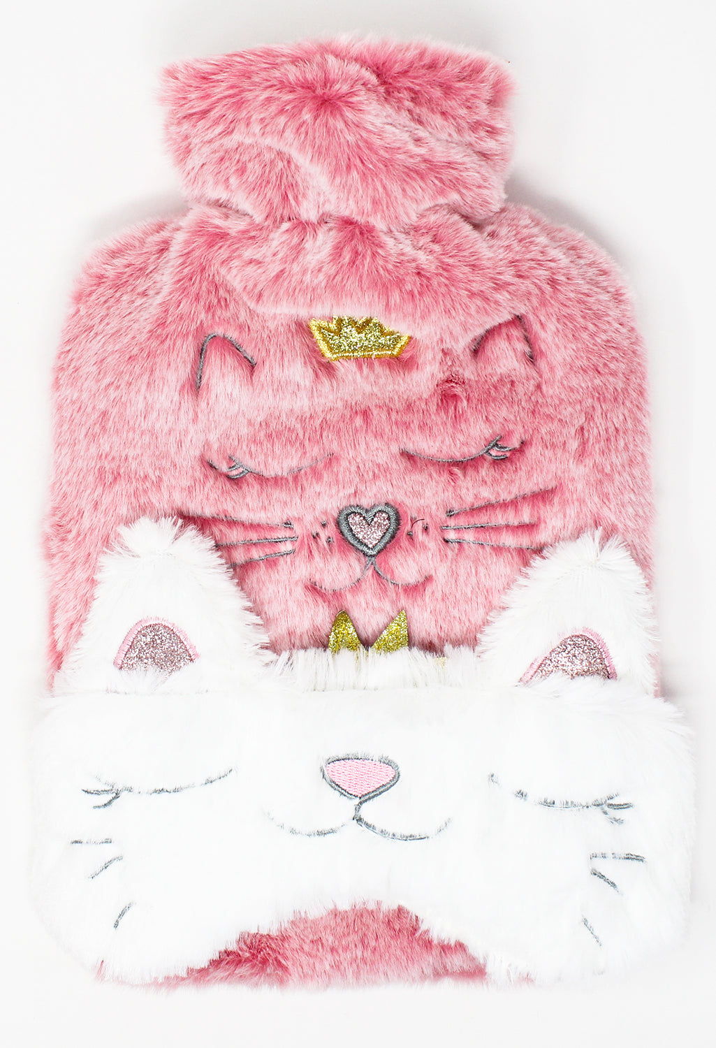 Kitty Hot Water Bottle and Eye Mask Gift Set