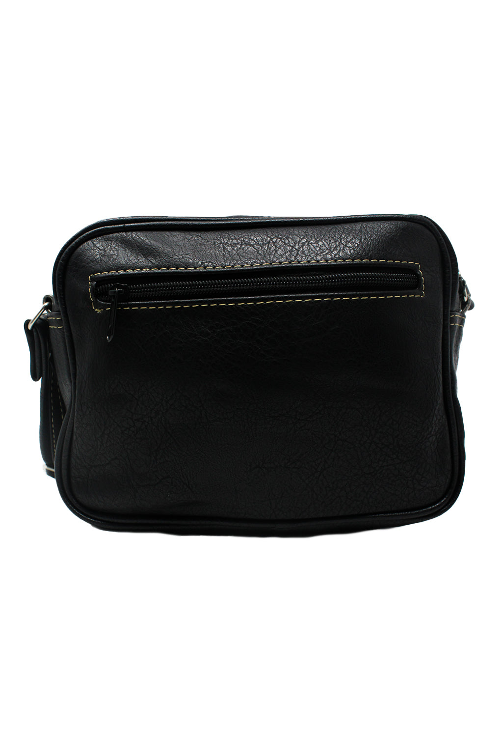 Black Crossbody Bag with Front Pockets-1