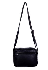 Black Crossbody Bag with Front Pockets-1