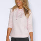 Soft Rose Knit Jumper with Diamante Details