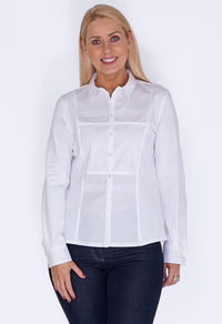 White Shirt with Front Lace Panels