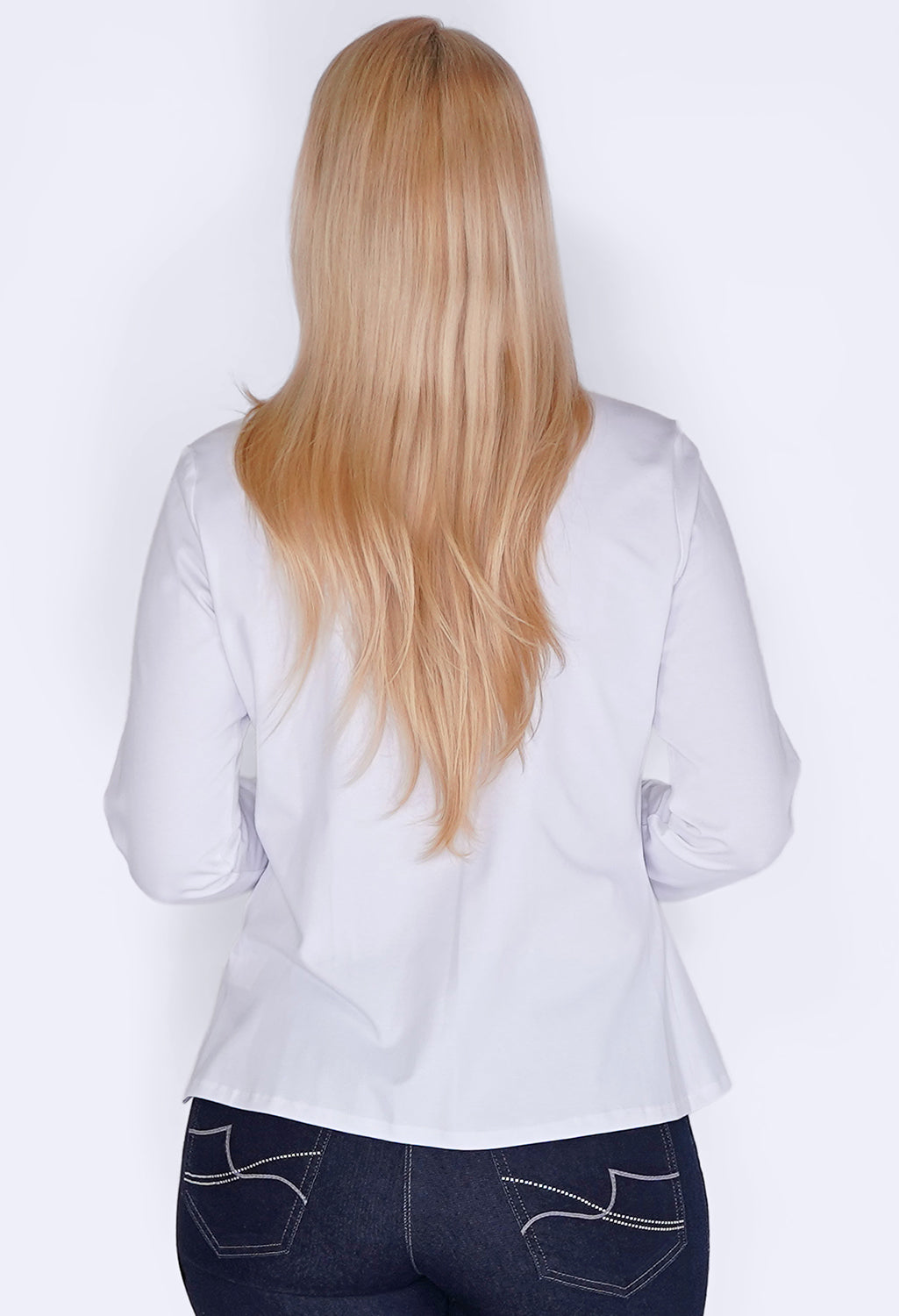 White Shirt with Front Lace Panels