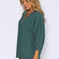 Green Glitter Strand Zip Up Knit Jumper