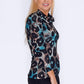 Peacock Print Turtle neck Top