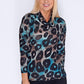 Peacock Print Turtle neck Top