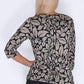 Bicalla Black and Sand Leaf Print Top