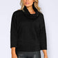 Black Rolled Neck Knit Jumper