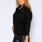 Black Rolled Neck Knit Jumper