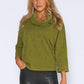 Green Rolled Neck Knit Jumper