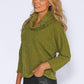 Green Rolled Neck Knit Jumper