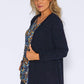 Navy Knit Open Cardigan