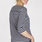 Round Hem Striped T-Shirt