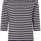 Round Hem Striped T-Shirt