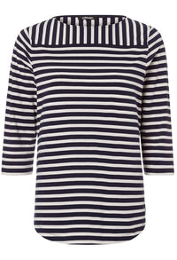 Round Hem Striped T-Shirt