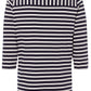 Round Hem Striped T-Shirt