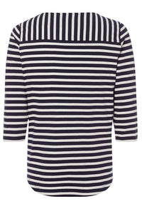 Round Hem Striped T-Shirt